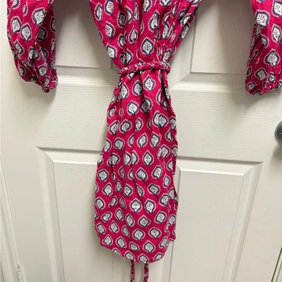 Caryn Lawn Pink Textile Braided Tie Waist Dress - Picture 14 of 16